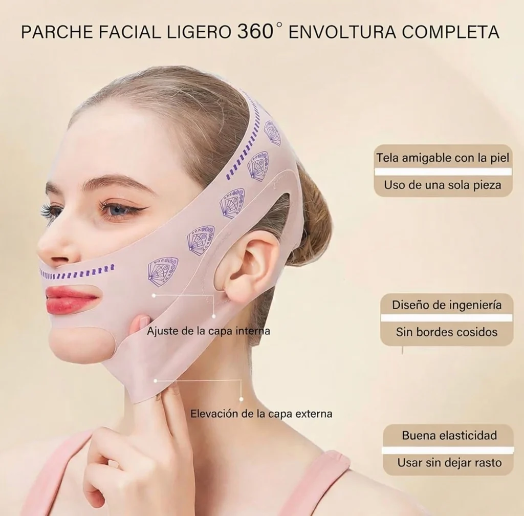 Faja Mascara Banda V line Coreana para Papada - Imagen 5