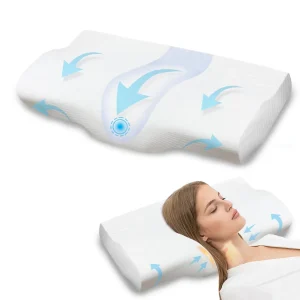 Almohada Cervical de Espuma Viscoelastica 60x35cm  Antirronquidos