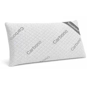 Almohada Viscoelástica de Carbono Perforado, Indeformable y Ergonómica- 80 cm