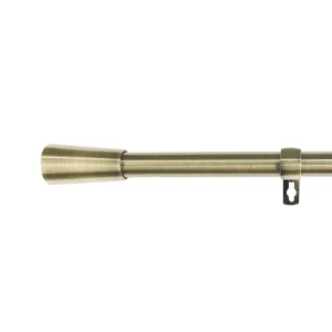 Barra De Cortinas Universal Extensible Acero Taza. Dorado