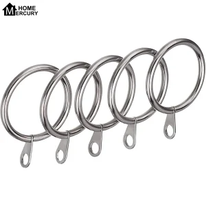 Anillos de cortina de Metal, ganchos colgantes para cortinas, varillas, anillos de gasa de alta resistencia. Plata-Dorado