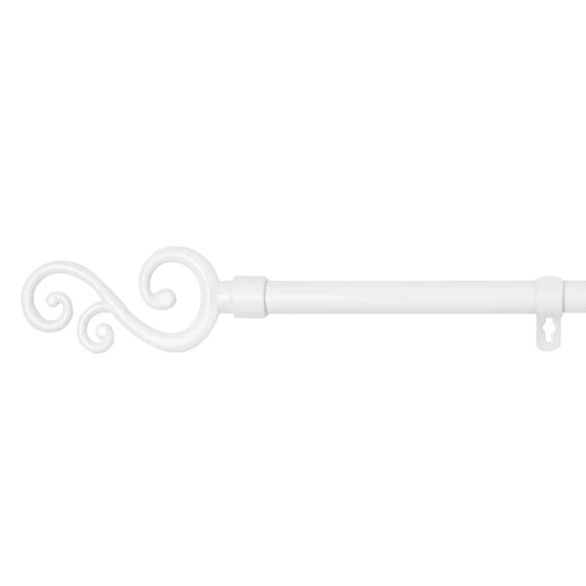 Barra De Cortinas Universal Extensible Metal Forma S- Blanco - Imagen 2