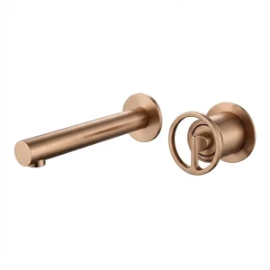 Grifo Lavabo Empotrado IMEX Olimpo GLC033/ORC Oro Rosa Cepillado