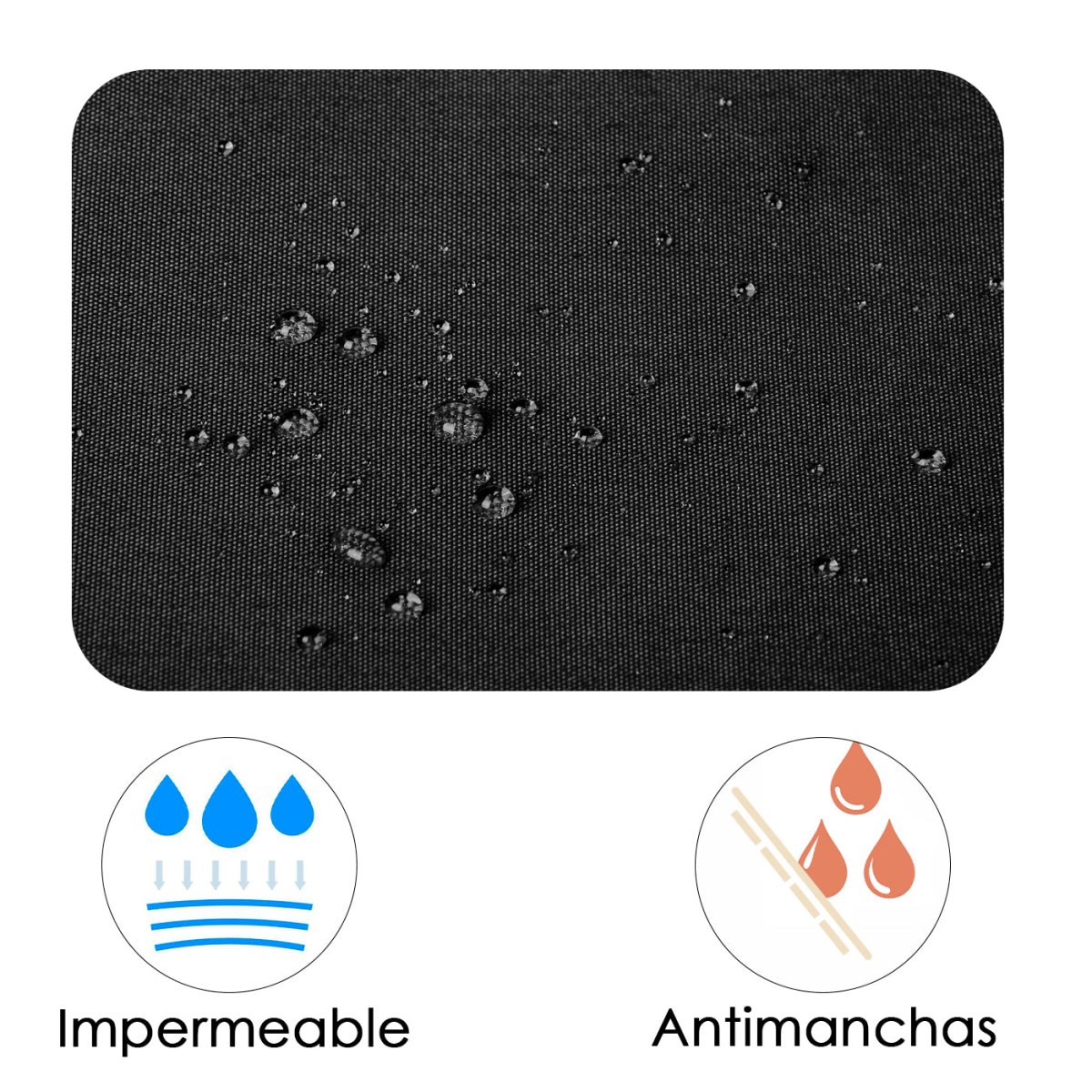 Mantel Antimanchas, Rectangular, Resistente, Impermeable- Negro - Imagen 6