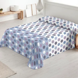 Colcha Bouti Rombos para Verano y Primavera- Circulos Azul
