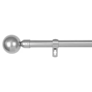 Barra De Cortinas Universal Extensible Metal Bola. Gris
