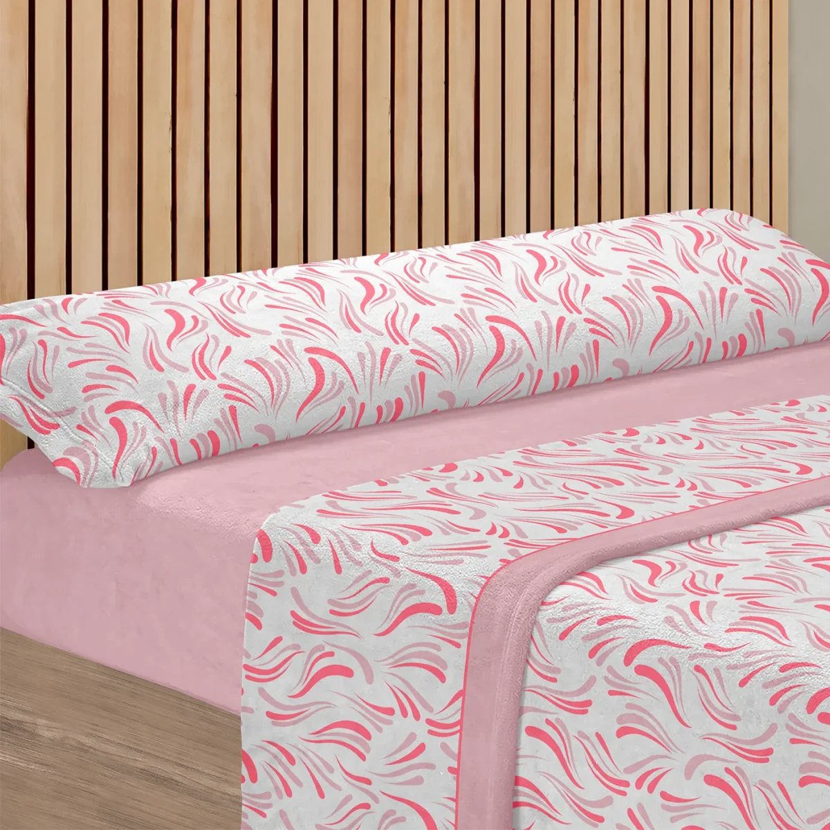 Juego de sábanas de 3 Piezas Invierno- Rosa - Imagen 2