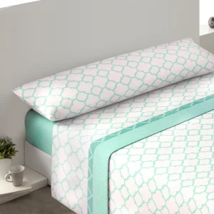 Juego de sábanas Coralina de 3 Piezas, Extra suave- Verde
