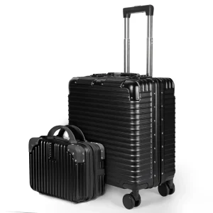 Maleta de Cabina con Ruedas para Viaje de Negocios, Piloto- Negro
