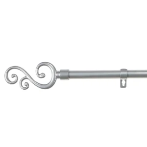 Barra De Cortinas Universal Extensible Metal Forma S- Gris