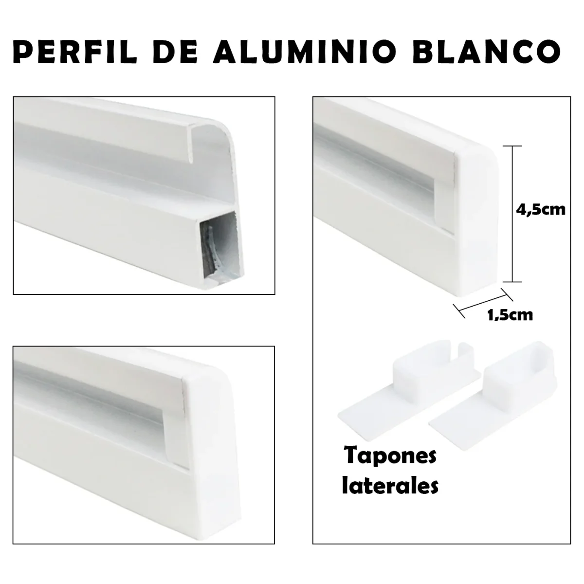 Cortinas para Interior o Exterior Modelo Kalia, PVC- Transparente+Filo Blanco K7 - Imagen 5