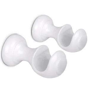 Pack de Dos Soportes para Barra de ø 28 mm- Blanco