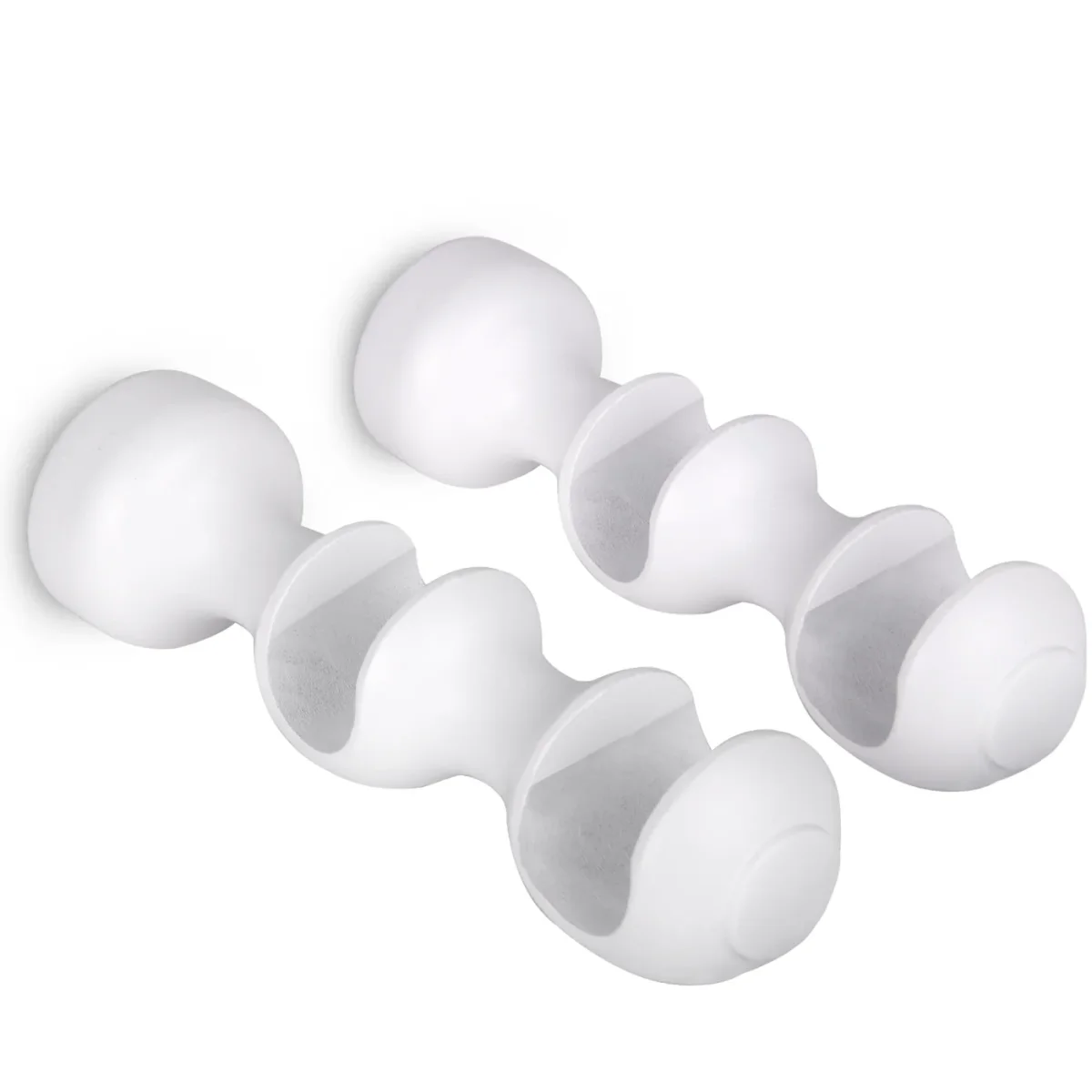 Pack de Dos Soportes de Madera para Barra Doble- Blanco