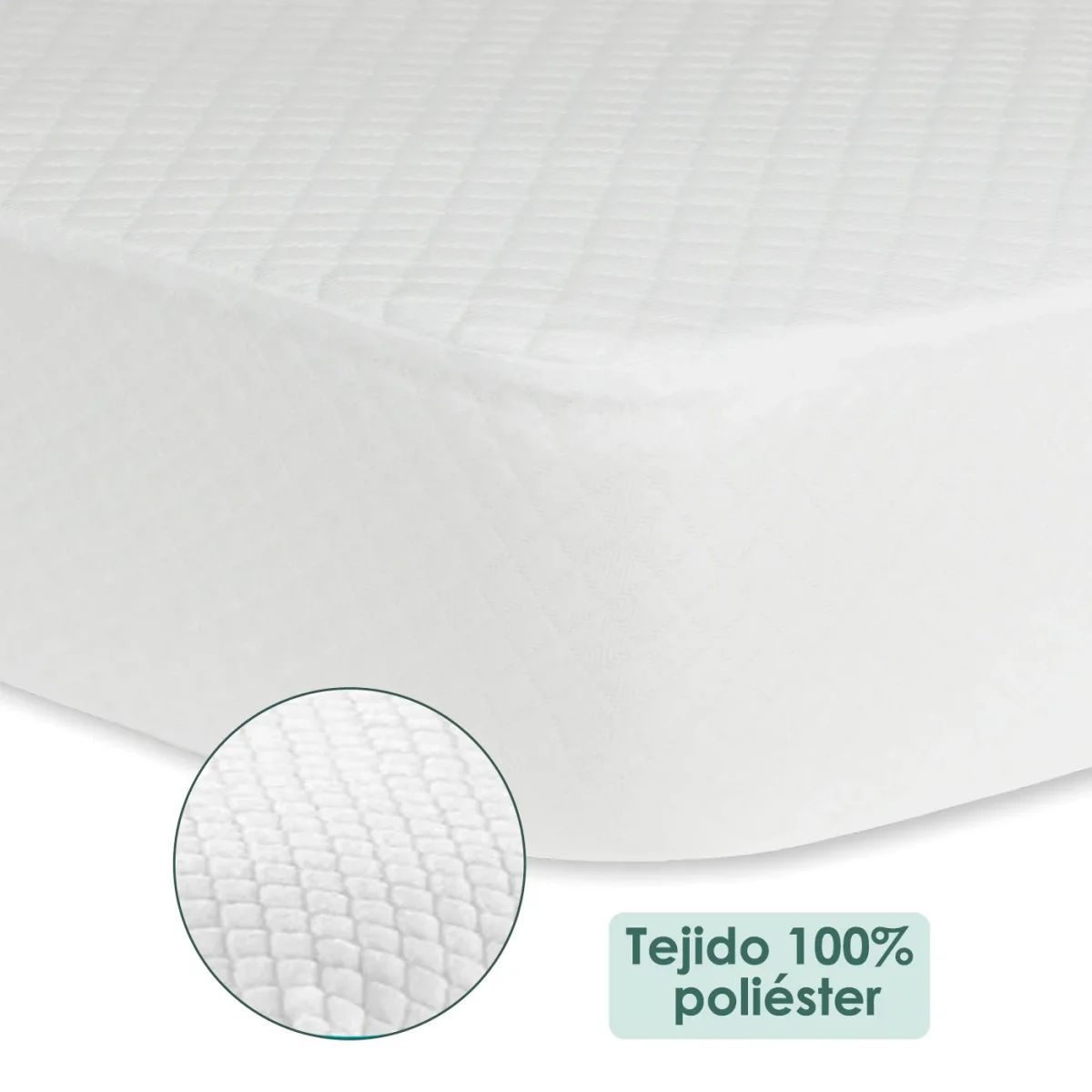 Protector de colchón de Rizo 100% Poliéster-Cama 105 - Imagen 4
