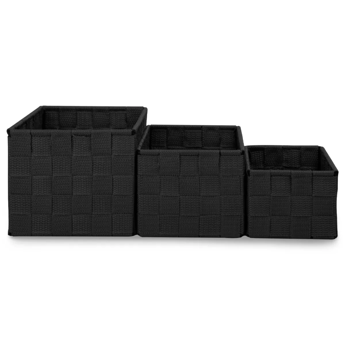 Pack de 3 Cajas de Almacenaje Decorativas- Negro - Imagen 5