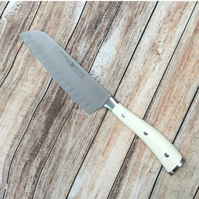 Cuchillo Santoku Wusthof Ikon Creme - Imagen 4