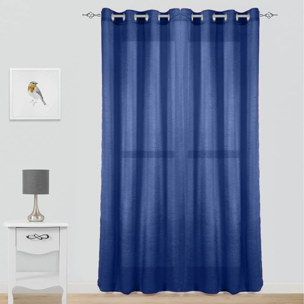 Cortinas modernas translucidas - Azul marino - Imagen 3
