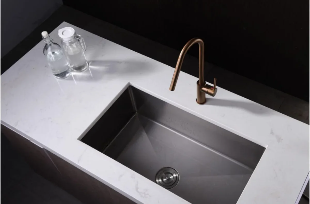 Grifo Cocina Imex Kenia GCE020 Oro Rosa Cepillado - Imagen 5