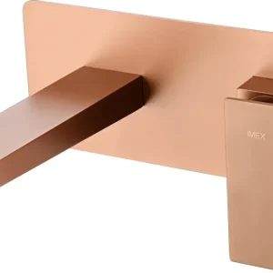 Grifo Lavabo Empotrado IMEX Pisa GLP048/ORC Oro Rosa Cepillado