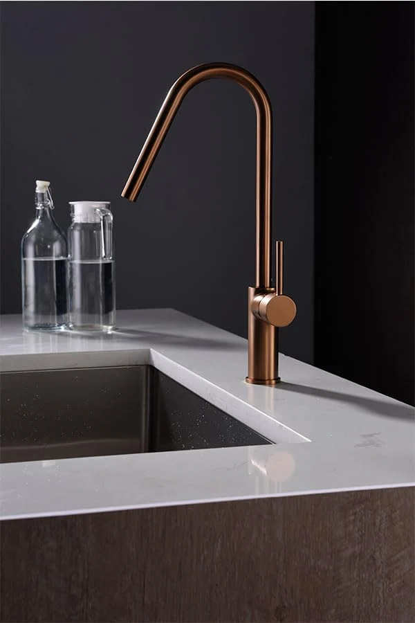 Grifo Cocina Imex Kenia GCE020 Oro Rosa Cepillado - Imagen 3