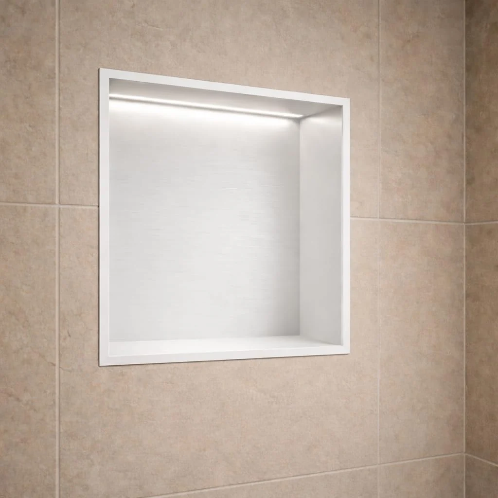 Hornacina Ducha Medimex Indic HOR004 Blanco Mate 33x33 - Imagen 3