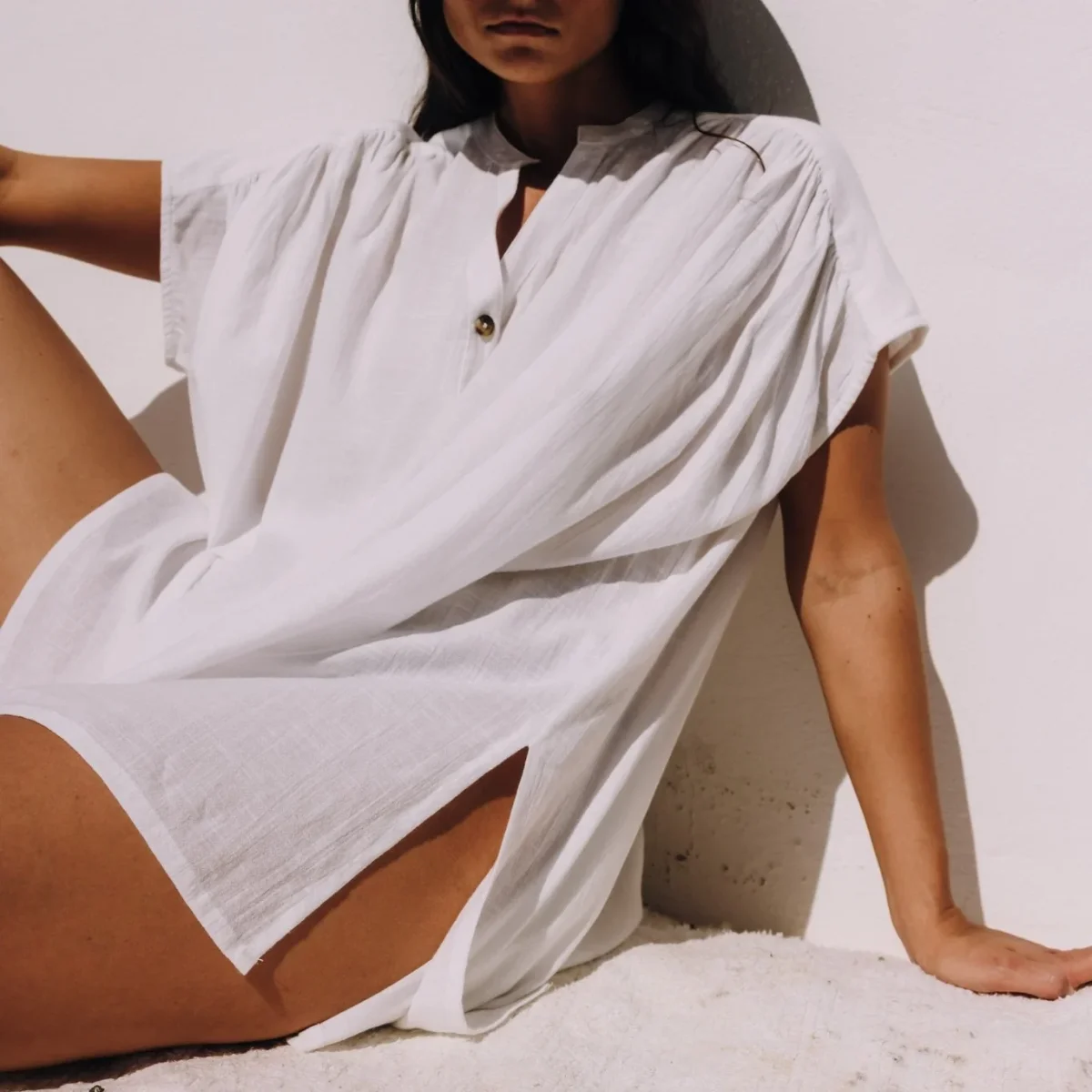 Caftán algodón estilo camisola Sere - Imagen 5