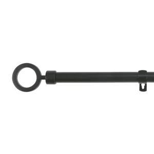 Barra De Cortinas Universal Extensible Metal Aro. Negro