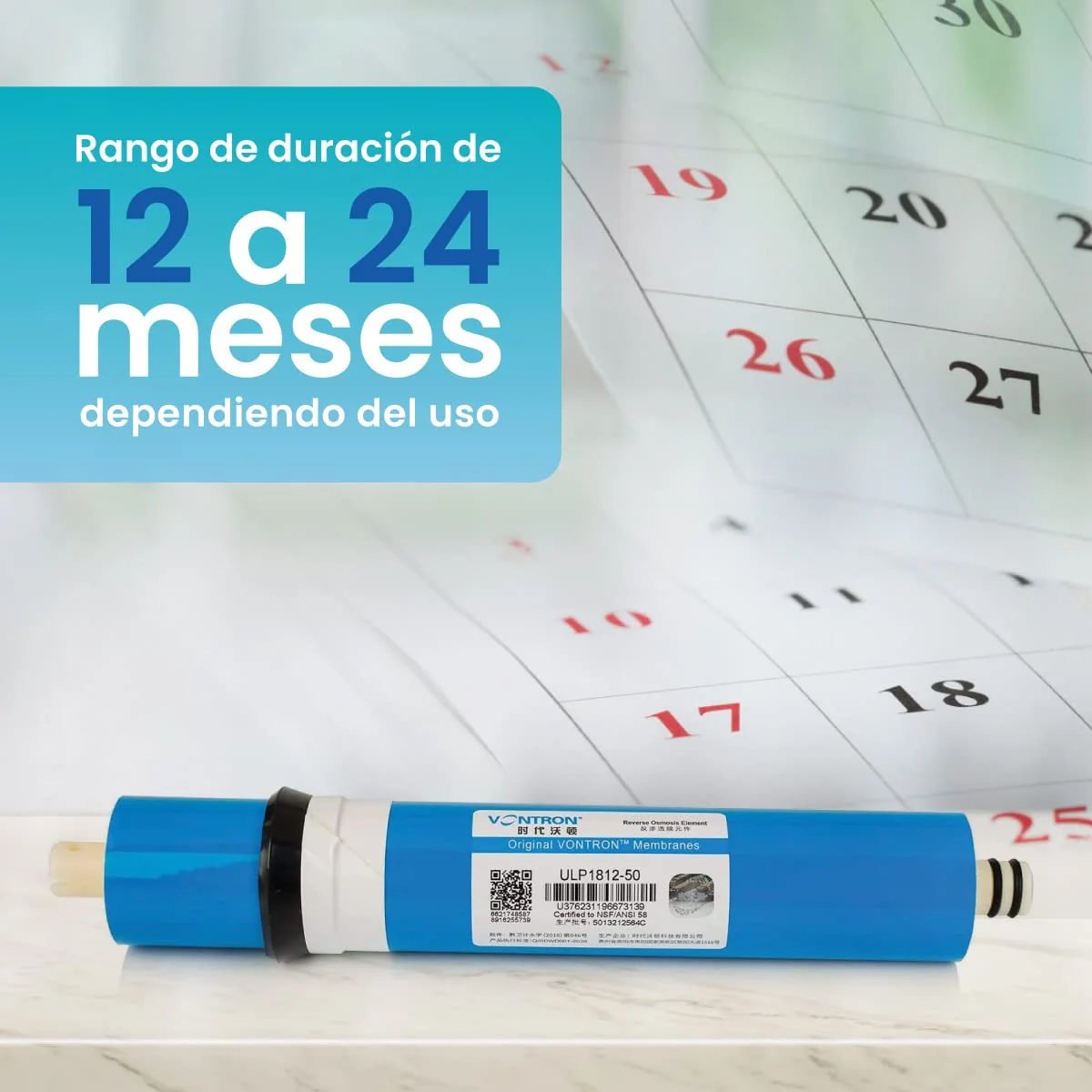 Membrana Ósmosis Inversa HIDRO WATER 50 GPD - Imagen 5