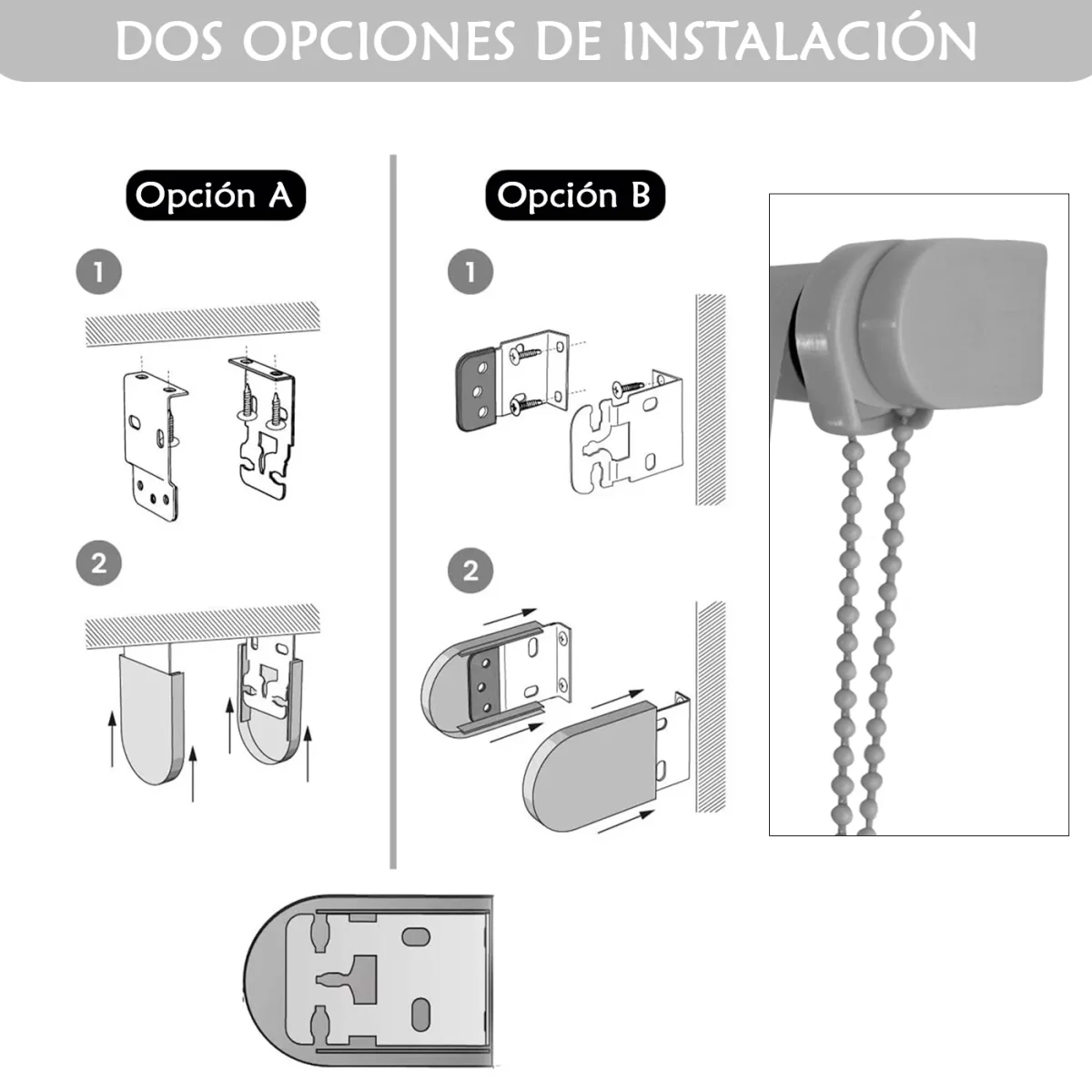 Estor Enrollable Translúcido Liso Lila - Imagen 8