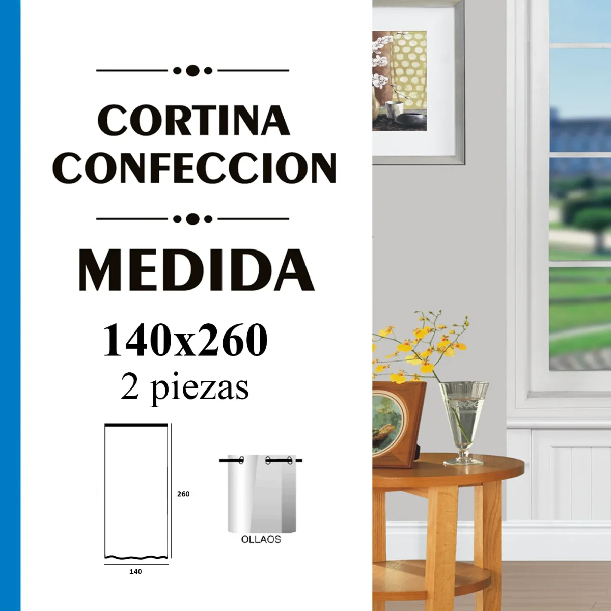 Cortinas de Salón Translúcidas,Lino, Modernas- Gris - Imagen 7