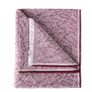 Colcha Plaid Multiusos, Jarapas para Sofá- Rayas Granate