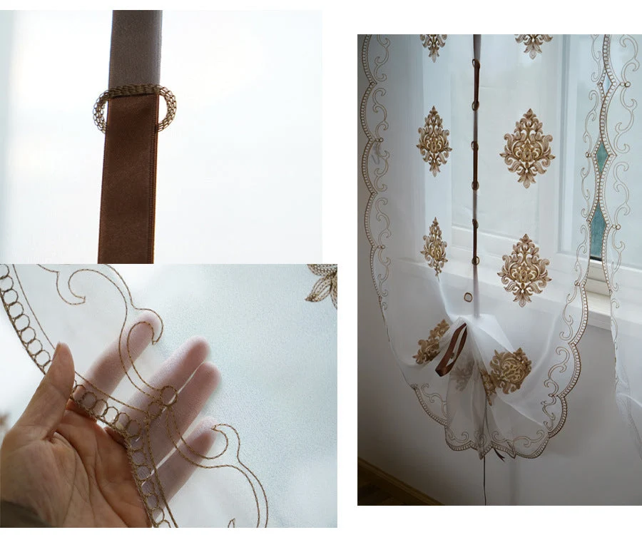 Visillo Plegable Bordado para Salón - Imagen 4