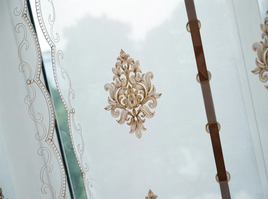 Visillo Plegable Bordado para Salón - Imagen 6