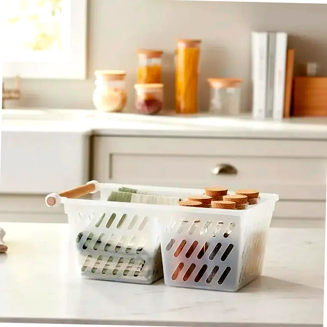 Organizador Multifuncional con asa de madera - Imagen 4
