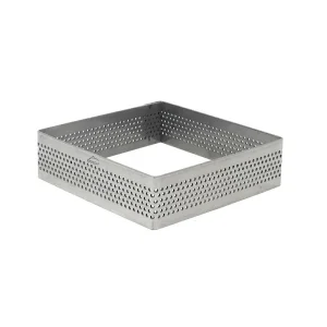 Aro para tarta cuadrado perforado 7 Cms