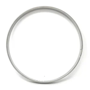 Aro para Tartas 22 cm Acero Inoxidable - Altura 2 cm con Borde De Buyer