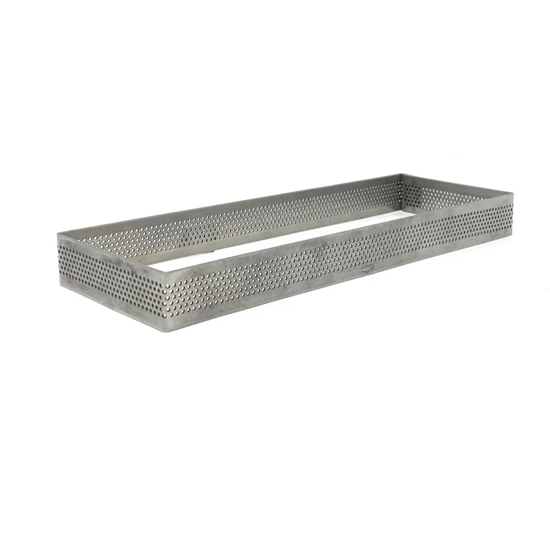 Aro Rectangular Perforado 28x8 cm Acero Inoxidable - Altura 2 cm Lacor - Imagen 4