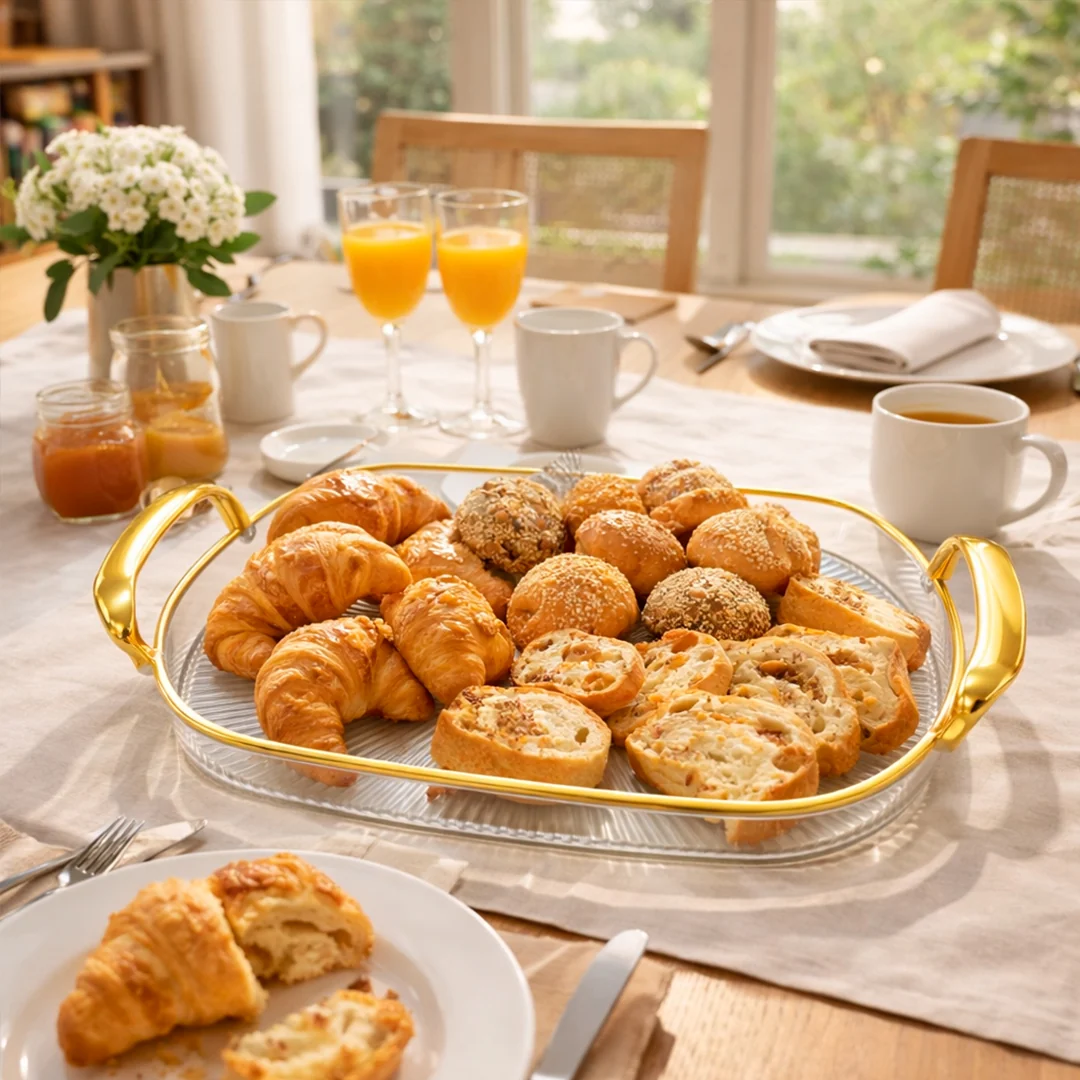 Bandeja Decorativa con Asas Doradas - Imagen 4