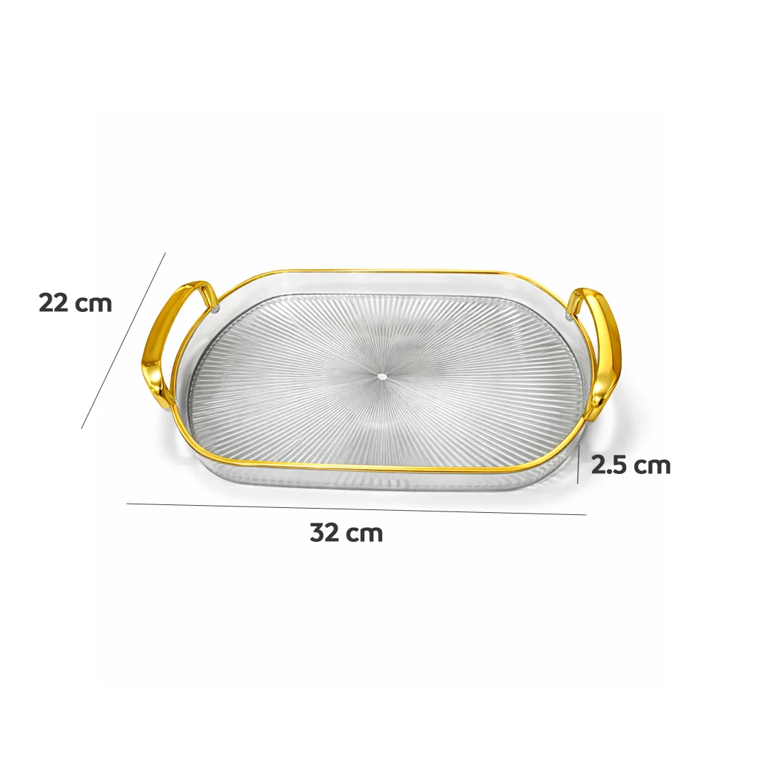 Bandeja Decorativa con Asas Doradas - Imagen 7