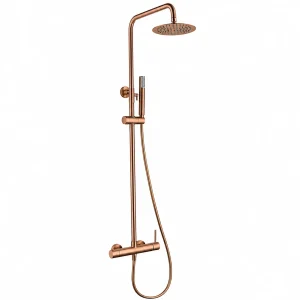 Barra de Ducha Monomando IMEX Monza BDM039 ORC Oro Rosa Cepillado