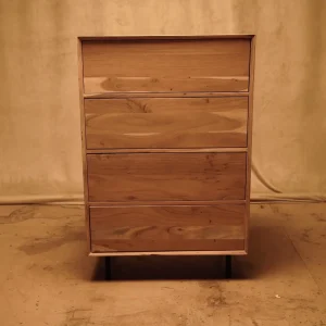 Cajonera de madera maciza con 4 cajones - Estilo minimalista rústico