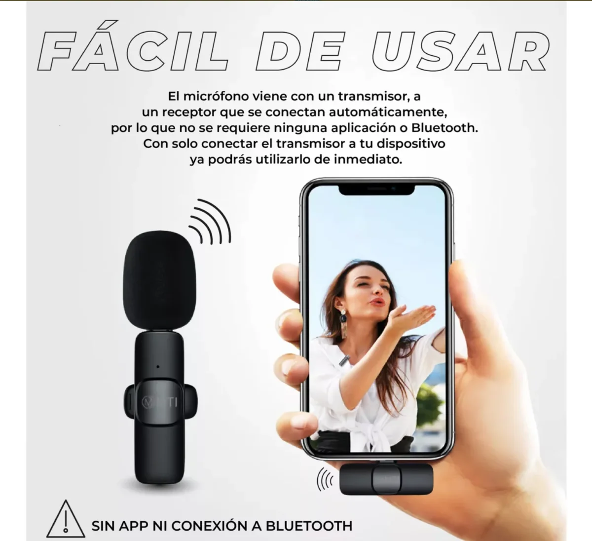 Micrófono Doble Inalámbrico Solapero Para Celular Usb-c Lightning - Imagen 7