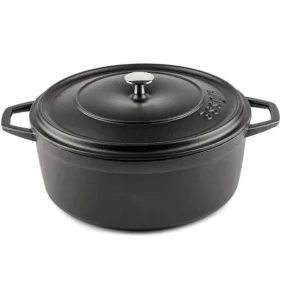 Cocotte Hierro Fundido Hosse Negra 20-24cm | Esmaltada Apta Inducción