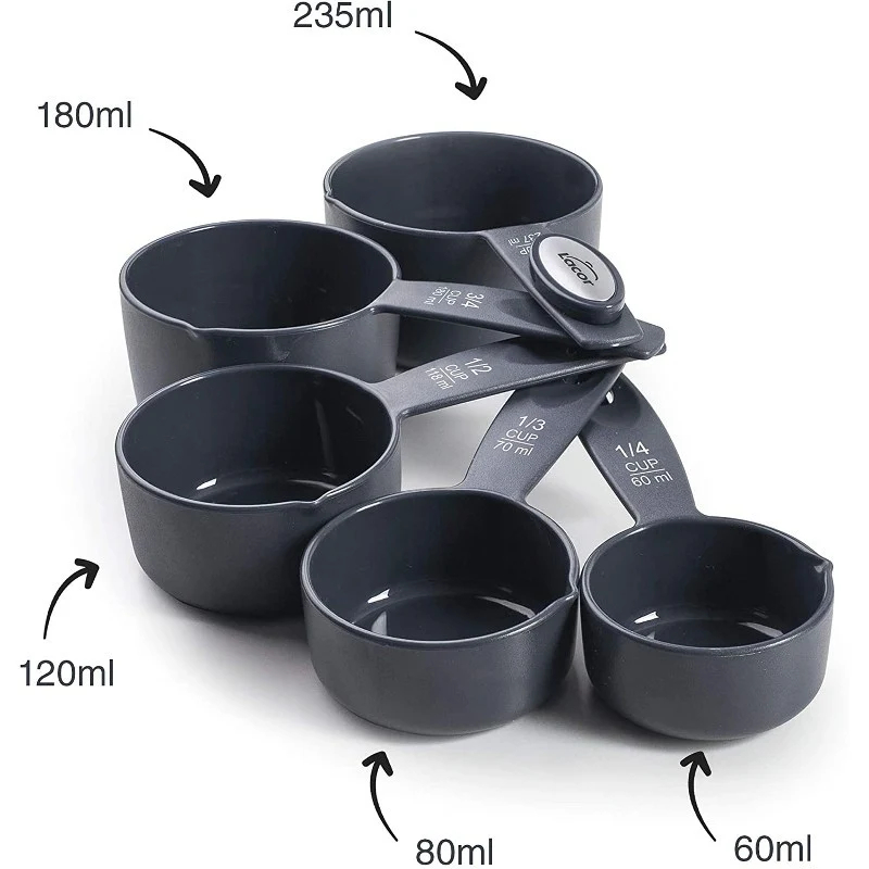 Juego de 5 cazos medidores Grey - Imagen 3