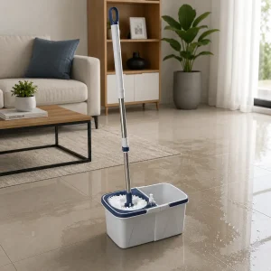 Trapeador giratorio 360° con balde de doble compartimento