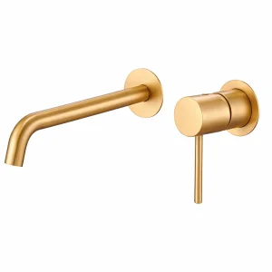 Grifo Lavabo Empotrado IMEX Monza GLM039 Oro Cepillado