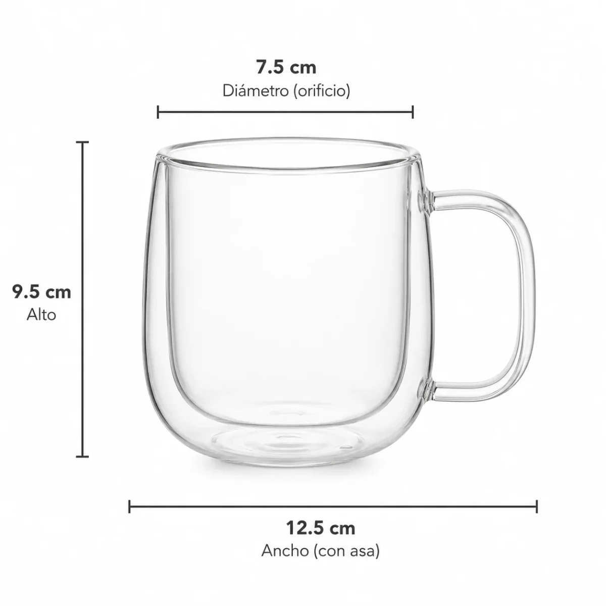 Taza Doble Vidrio Borosilicato 250 ml - Imagen 7