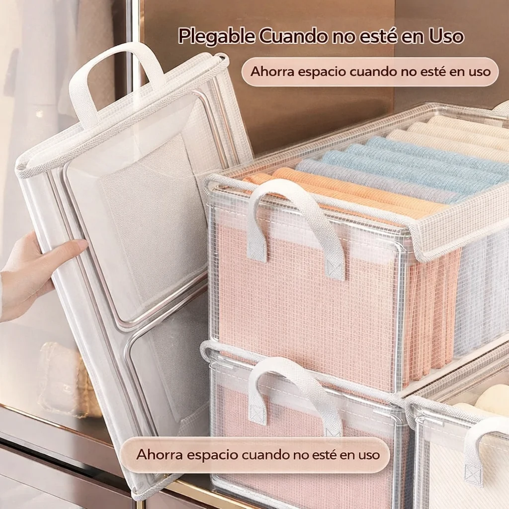 Organizadora plegable de ropa con tapa - Imagen 4