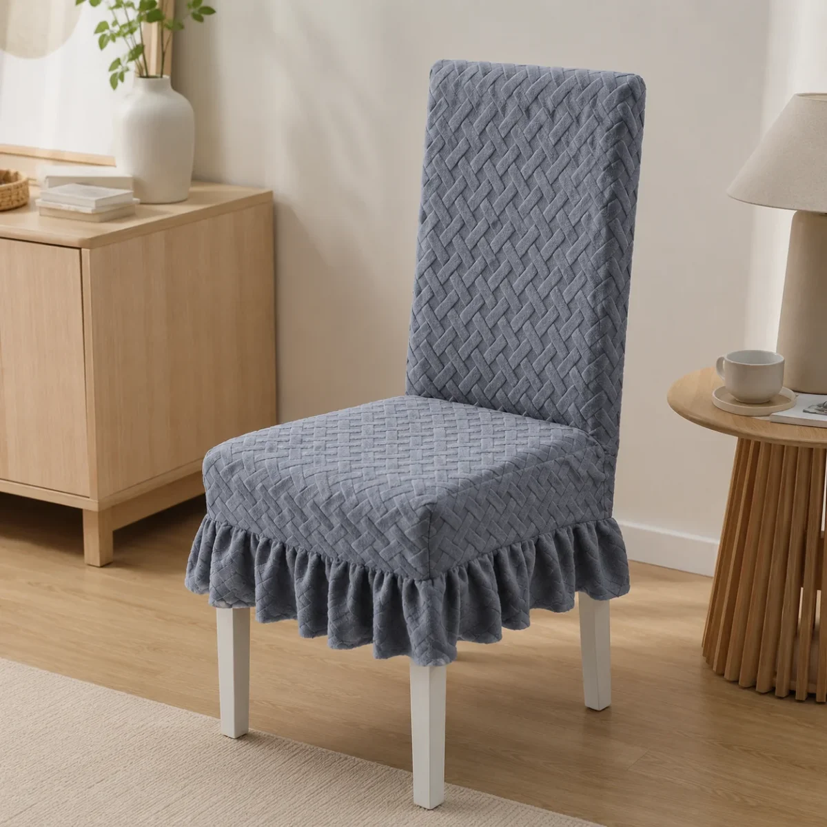 Funda Elástica para Silla con Falda Decorativa - Imagen 3