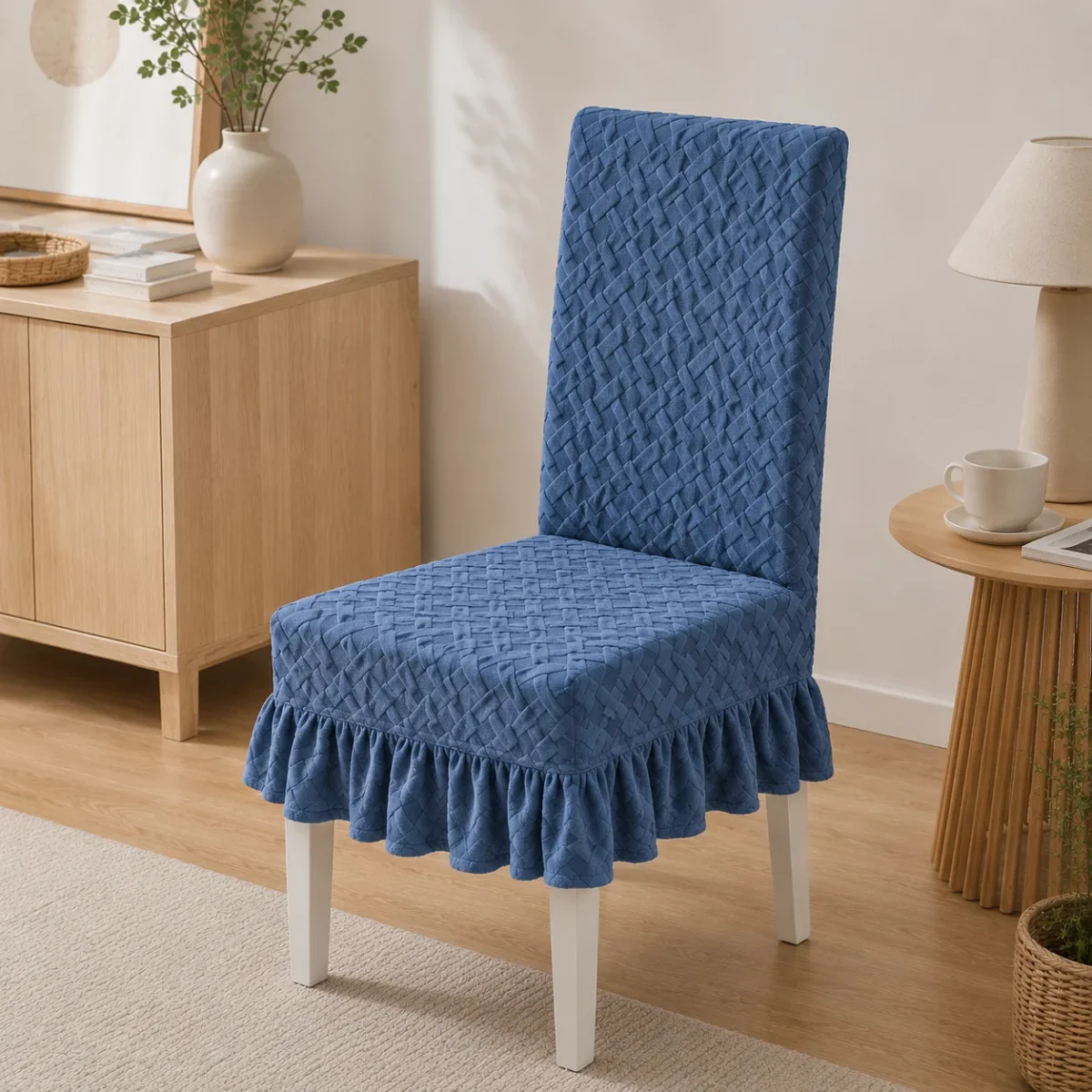 Funda Elástica para Silla con Falda Decorativa - Imagen 6